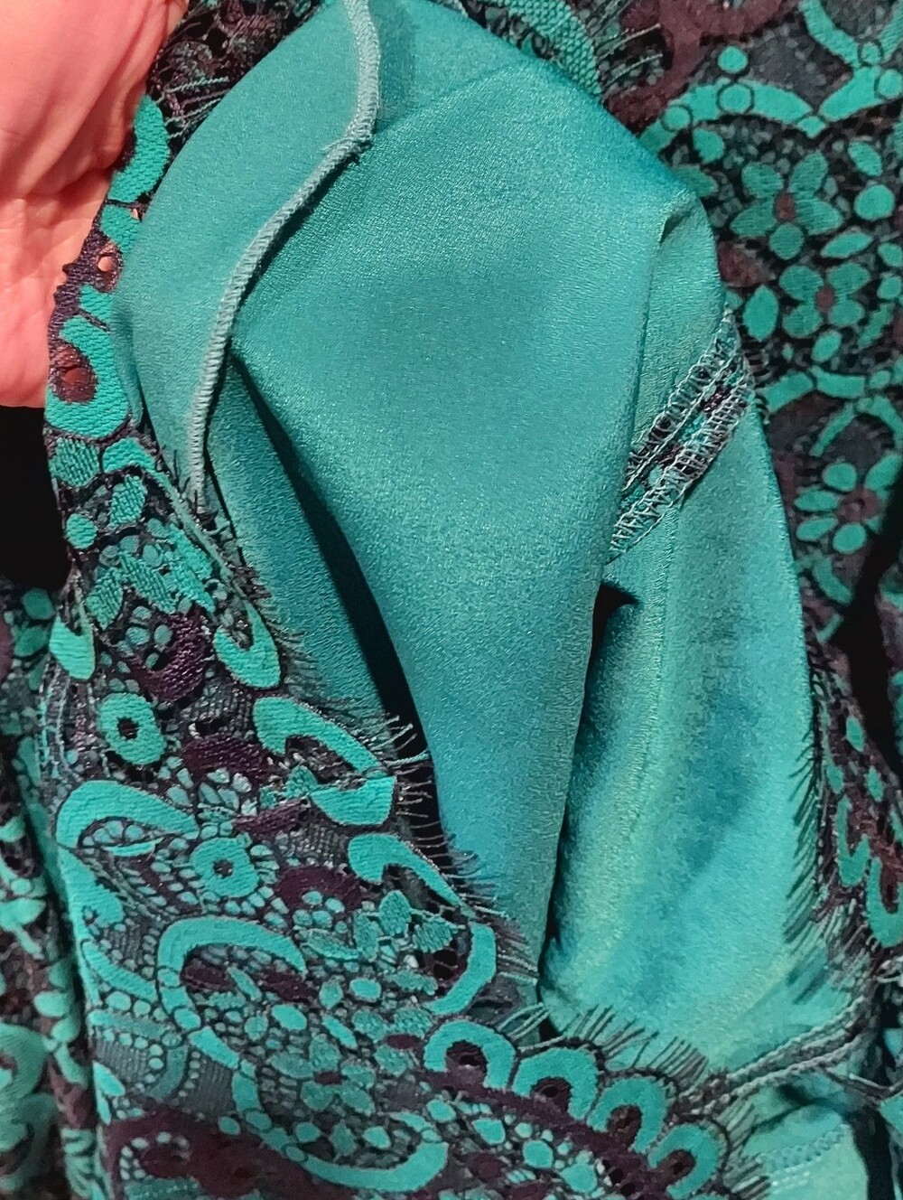Lilly Pulitzer Teal Lace Shift Dress - Picture 8 of 9